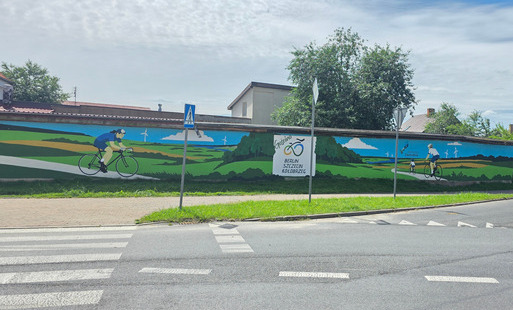 Zdjęcie do Mural promujący Trasę Rowerową Berlin&ndash;Szczecin&ndash;Kołobrzeg już gotowy