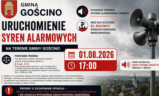 Zdjęcie do Informacja dla Mieszkańc&oacute;w Gminy Gościno